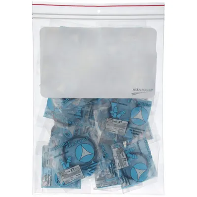 MINIGRIP RED LINE White Block Reclosable Poly Bag - White Block Reclosable Poly Bags
