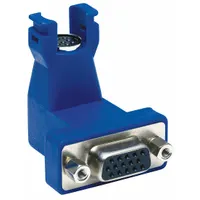 This adapter connects a VGA female connector to an 8-pin DIN female connector. It is used to interface VGA video sources with equipment that has an 8-pin DIN female input. Sold in a pack of 10