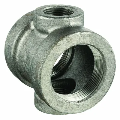 ANVIL Metal Pipe Cross: 2 in x 2 in x 1 in x 1 in, Threaded x Threaded x Threaded x Threaded - Low-Pressure Threaded Pipe Fittings