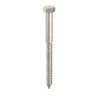 Hex Head Lag Screw: 3/8 in Size, 4 1/2 in Lg, Stainless Steel, NL-19, 10 PK (MPN FBLB3845P10)