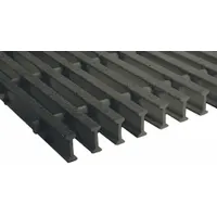 This pultruded fiberglass grating is designed for corrosive environments requiring structural support. It serves as flooring, walkways, and platforms in chemical plants, refineries, and wastewater facilities. Nominal size: 4 ft x 10 ft (WxL)