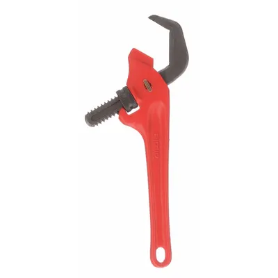 RIDGID Hex Pipe Wrench: Cast Iron, 2 5/8 in Jaw Capacity, Smooth, 9 1/2 in Overall Lg - Hex Pipe Wrenches
