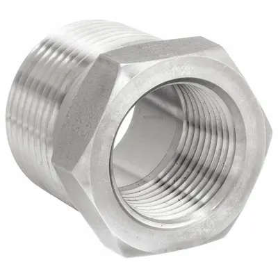 PARKER Hydraulic Hose Adapter: 1/2 in x 1 in Fitting Size, Female x Male, NPTF x NPTF - NPTF-to-NPTF Steel Hydraulic Hose Adapters