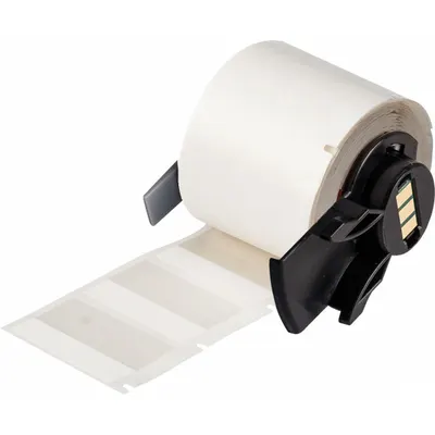 BRADY Wraparound Label: 1 in x 1 1/2 in, 1 1/2 in, Vinyl, White (Matte) - Brady Precut Label Rolls