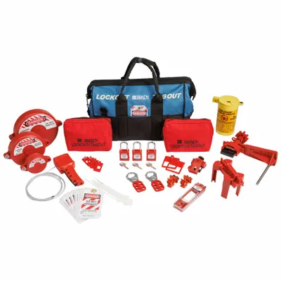 BRADY Portable Electrical & Valve Lockout Kit, Blue, MPN 153672 - Portable Electrical & Valve Lockout Kits