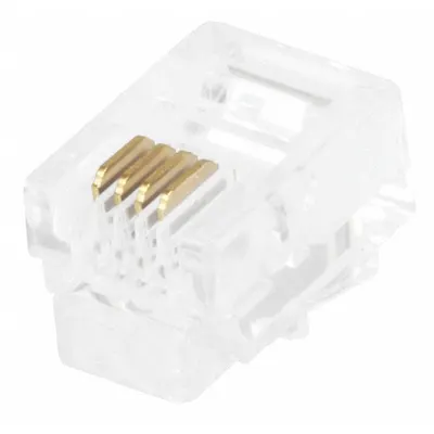 MONOPRICE Modular Plug: Modular Plug RJ11, Stranded, 50pk Pack Size - RJ Modular Connectors