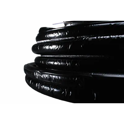 K-FLEX USA Oil-Resistant Buna-N Foam Rubber Insulation: Tube, 7/8 in Thick, 1/4 in ID - Weather-Resistant Jacketed Buna-N/PVC Coiled Insulation