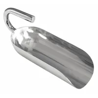 SANI-LAV Hand Scoop: 64 oz Capacity, Silver, 17 in Overall Lg, 6 in Overall Wd, Stainless Steel (MPN 45RB)