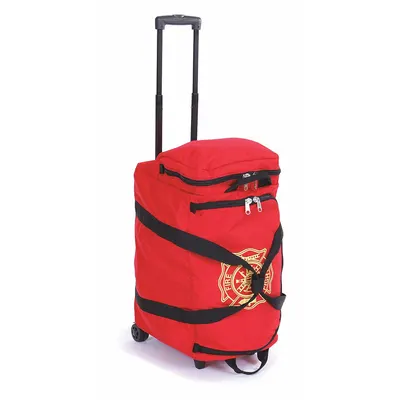 R&B FABRICATIONS Duffel Bag: Nylon, Red, 6,000 cu in Interior Volume, Zipper, 26 in Lg - Medic & Trauma Duffle Bags