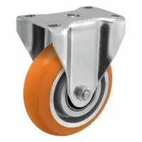 COLSON Caster: Rigid, No Brake, Polyurethane, 4 in Wheel Dia, 1 1/4 in Wheel Wd, Slot, Rectangle (MPN 204208AN8)
