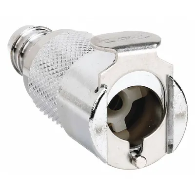 COLDER Quick Connection Coupling: Straight, 3/8 in ID Size, Barbed, Brass - Chrome-Plated Brass Quick-Disconnect Tube Fittings