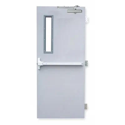 CECO SECURITY Security Door: Rectangle Window, 90 min Fire Rating, 84 in Door Opening Ht - Security Doors