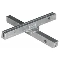 Street Sign Cross Piece Bracket: Flat Signs, 12 in, No Adjustment, Silver, Mounting Bracket (MPN 037-00226)