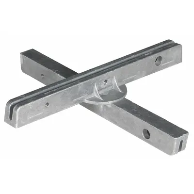 TAPCO Street Sign Cross Piece Bracket: Flat Signs, 12 in, No Adjustment, Silver - Cross-Piece Brackets