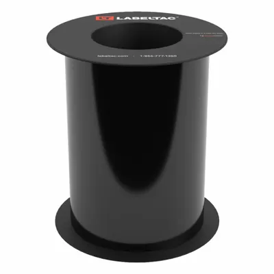 CREATIVE SAFETY SUPPLY LabelTac 9 Standard Supply: 7 in x 75 ft, Vinyl, Black (Gloss) - LabelTac Thermal Transfer Continuous Label Rolls