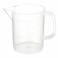 Low Form Plastic Beaker with Handle, Polypropylene, Translucent, 500 mL