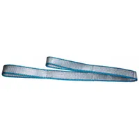 This LIFT-ALL Type 3 web sling is constructed from 1 ply of polyester with protected edges and flat eyes. It has a 12 ft sling length and 11 in eye length, with a silver/blue color and standard tag. Suitable for general lifting and rigging tasks requiring a flat-eye configuration
