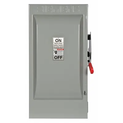 Siemens Safety Switch: Fusible, 200 A, Single Phase, 240V AC, Galvanized Steel - Fusible Safety Switches