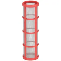 Replacement inline strainer screen for BANJO strainer housings. Constructed with 316 stainless steel mesh, 0.0232 in screen size, and red color. Suitable for filtering particulates in industrial fluid systems such as agriculture, irrigation, and general fluid handling