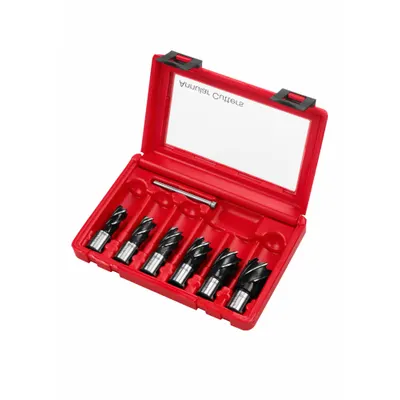 MILWAUKEE Annular Cutter Set: 1 in Max Cutting Dp, Pilot Pin Included, Black Oxide - Annular Cutter Sets