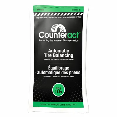 COUNTERACT Wheel Balancing Beads, 4 oz, Green Glass, for Trucks