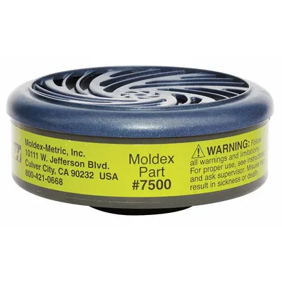 MOLDEX Cartridge: Formaldehyde (FM), Olive Color, Bayonet - Moldex 7000, 7800, or 9000 Reusable Respirators Compatible Filters & Cartridges