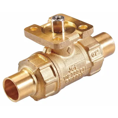 HVAC Control Ball Valve: 2-Way, 1/2 in Sweat, 7.4 CV Flow, 200 psi Close-off - 2-Way Sweat Connection Ball Valves