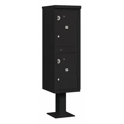 SALSBURY INDUSTRIES Parcel Locker: 2 Doors, Vertical, 62 in H x 16 in W x 18 in D, Pedestal Mounting - Mailboxes for Packages