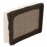 Cellulose fiber dust panel filter for floor cleaning machines. Captures dust and debris to maintain air quality and equipment performance. Measures 7 5/8 inches overall length by 2 inches overall width. Color: Black/Ivory