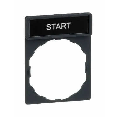 SCHNEIDER Legend Plate: 22 mm Panel Mounting Size, Rectangular - Push-Button Rings & Plates