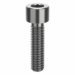 Inch-system standard socket head cap screw with #8-32 thread size, 5/8 in length, right-hand thread, and 9/64 in drive size. Made from 316 stainless steel (H5) with a plain finish. Used for fastening components in machinery, equipment, and structural assemblies requiring corrosion resistance.