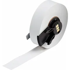 Continuous label roll measuring 17/32 in by 50 ft, made of white polypropylene. Designed for use with the Brady M611 printer series. Suitable for industrial identification and labeling applications such as asset tagging, cable marking, and general-purpose labeling.