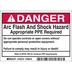 Label: Polyester, Adhesive Sign Mounting, 3 1/2 in x 5 in Nominal Sign Size, 0.01 in Thick, 100 PK (MPN 102310). Key specifications — Sign Mounting Style: Adhesive; Retroreflective Grade: Not Retroreflective; Glow In The Dark: No.