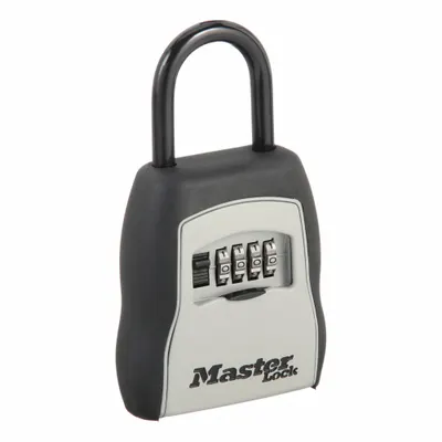 MASTER LOCK Lock Box: Mechanical Combo Lock, 5 Key Capacity, 6 1/4 in Outside Ht, Metal - Padlock Lockboxes