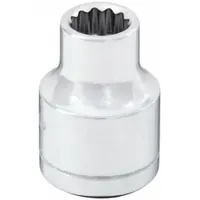 WESTWARD Socket: SAE, 3/8 in Drive Size, 11/32 in Socket Size, 12-Point, Std, Chrome, Socket (MPN 53YT02)