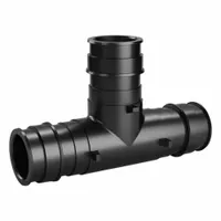 Expansion polymer barbed tee fitting with 1 1/2 in inside diameter and barbed x barbed x barbed connections. Designed for use with PEX expansion systems to create branch connections in plumbing and hydronic applications