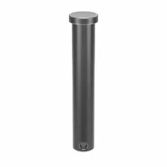 Steel clevis pin with 1/2 in diameter and 3 in shank length. Supplied in a 10-pack. Used to connect a clevis to a rod or chain end, forming a pivot joint in industrial machinery, material handling, and hydraulic systems.