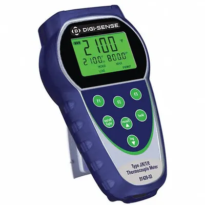 DIGI-SENSE Thermocouple Meter for Type E/J/K/T, -418 to 3272 °F - Thermocouple Meters without Data Output