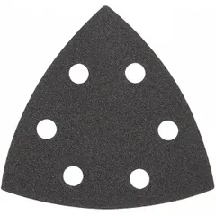 This 3-1/2 inch wide sanding sheet with 120 grit silicon carbide abrasive is designed for oscillating tools. Suitable for sanding, smoothing, and finishing wood, metal, and painted surfaces. The pack contains 6 sheets.