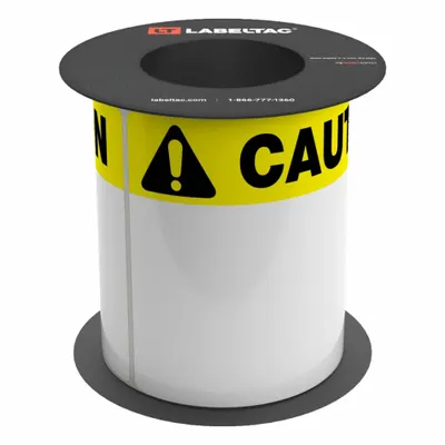 CREATIVE SAFETY SUPPLY LabelTac OSHA Header Supply: Caution, Yellow Caution OSHA Header Supply - LabelTac Caution Precut Label Rolls