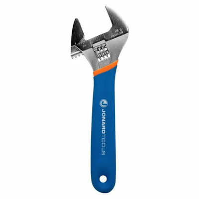 JONARD TOOLS Adjustable Wrench: Vinyl, Chrome, 6 in Overall Lg - General Purpose Adjustable Wrenches