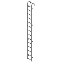 COTTERMAN Straight Ladder: 14 ft Ladder Size, Steel, 300 lb Load Capacity, 61 lb Wt, 14 Rungs (MPN ST14AL C1)