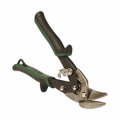 MALCO Aviation Snip: Right, 9 3/4 in Overall Lg, 1 1/4 in Cutting Lg, Steel, TPR - Aviation Snips