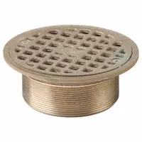JAY R. SMITH MFG. CO Grate: A, Round, 5 1/4 in Overall Dia, 2 in Overall Ht, Nickel Bronze, Bronze (MPN A05NB)