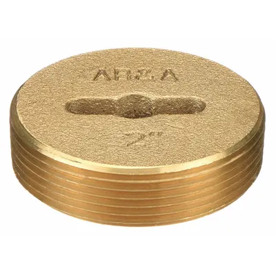 AB&A 60360 Brass Cleanout Plug, 2 in Overall Dia, 2 in Overall Ht, Screw-In - Cleanout Plugs