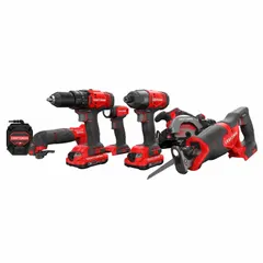 This 20 V DC cordless combination kit includes an impact driver and a battery, part of the V20* platform. Suitable for drilling, fastening, and cutting in wood, metal, and masonry. Designed for general construction, renovation, and maintenance tasks.