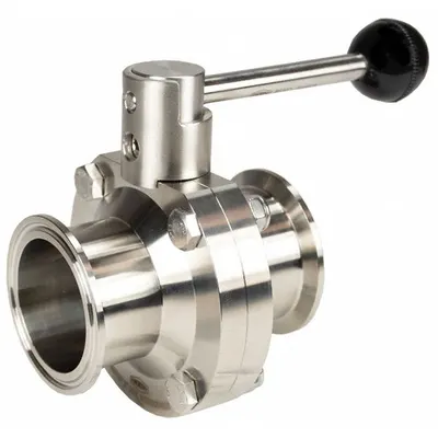 DIXON Butterfly Valve: 2 in Pipe Size, Clamp, 140 psi Max. Pressure (CWP), 316L Stainless Steel - 3-A Certified Stainless Steel Butterfly Valves