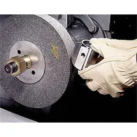 This SCOTCH-BRITE convolute wheel is designed for deburring, surface finishing, and edge blending on stainless steel and nickel alloys. It features a silicon carbide abrasive in a fine, hard (8) grade. The wheel has an 8 in diameter, 2 in width, and 3 in arbor, supplied as a 2-pack. Part of the ST-WL series
