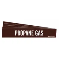 Pipe Marker: Propane Gas, Brown, White, Fits 8 in and Larger Pipe O.D., 1 Pipe Markers, 5 PK (MPN 7400-1HV-PK)