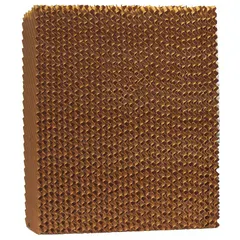 Cellulose-based evaporative cooling media for portable evaporative coolers. Designed for use in dry climates to cool air through water evaporation. Suitable for residential, commercial, and industrial spaces requiring energy-efficient cooling.